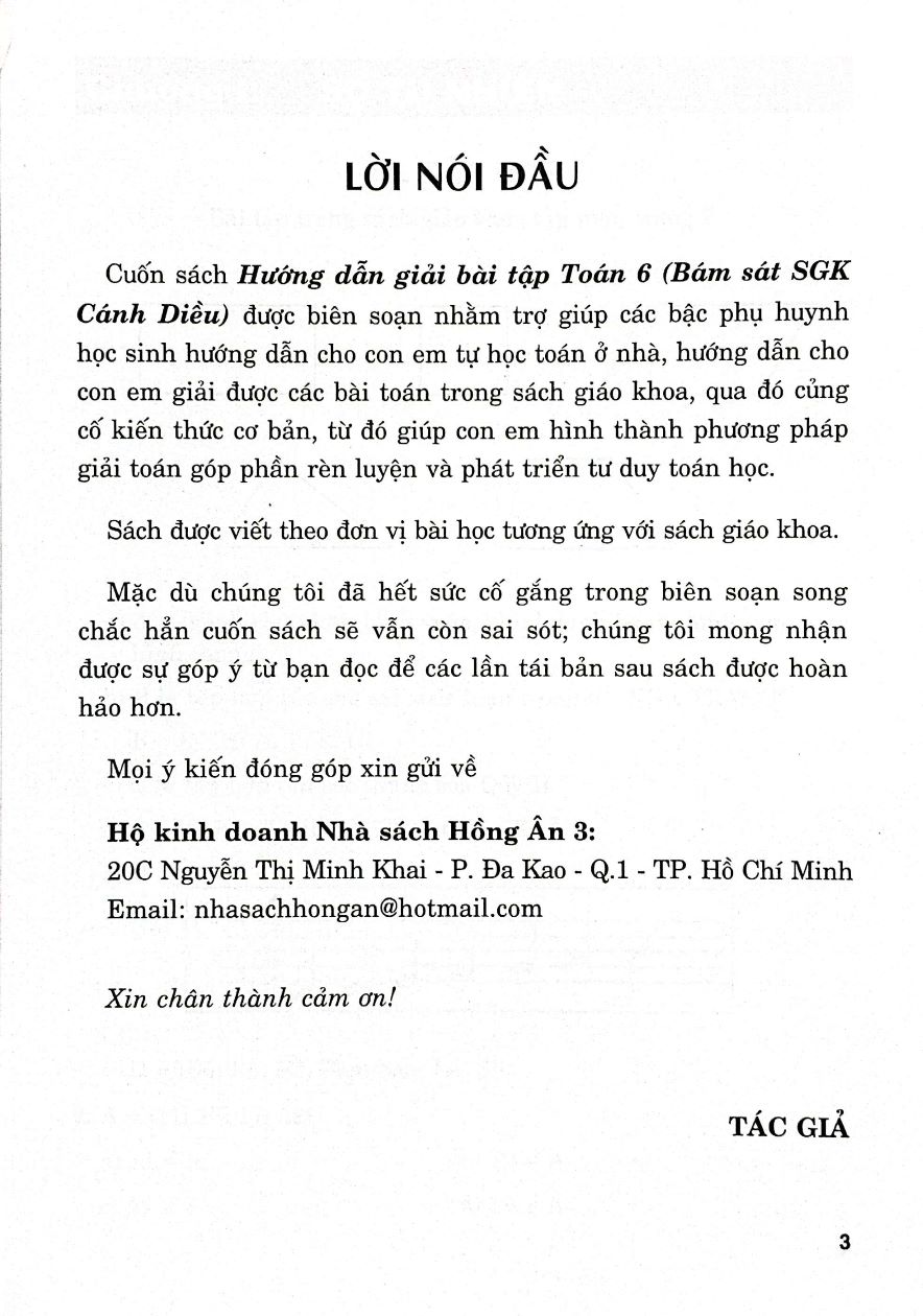 HƯỚNG DẪN GIẢI BÀI TẬP TOÁN LỚP 6 (Bám sát SGK Cánh Diều)